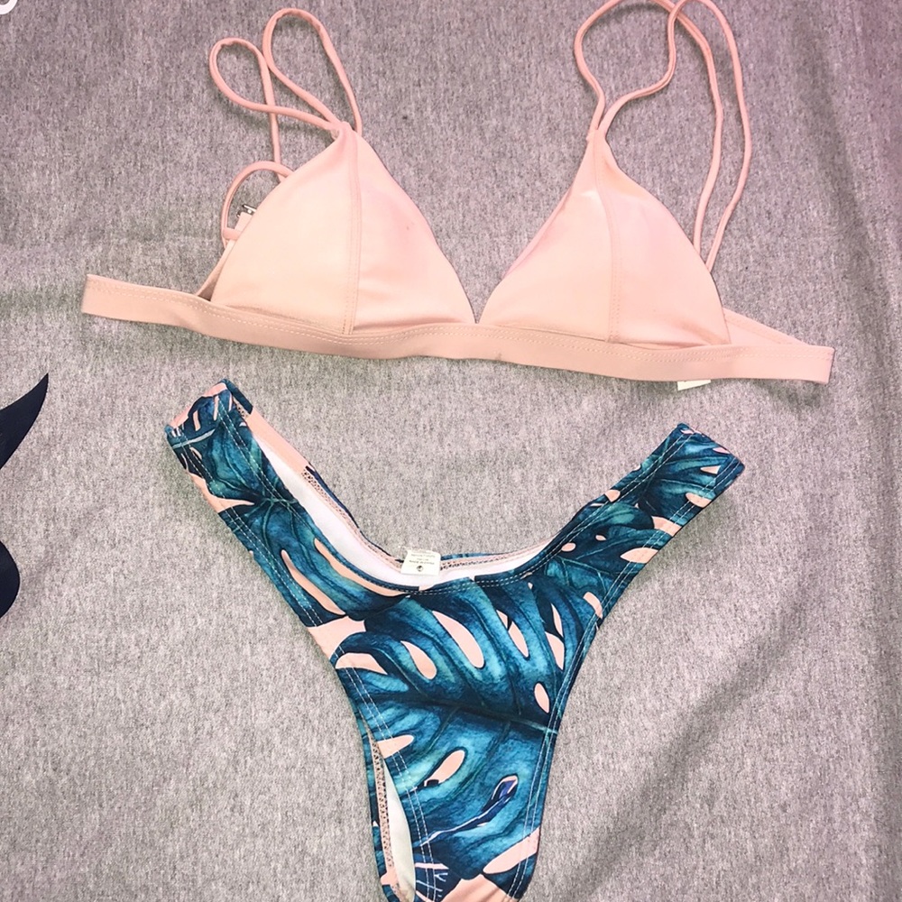 Pink & blue baithing 2 peice baithing suit